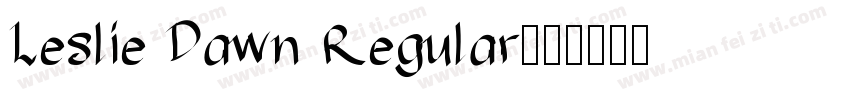 Leslie Dawn Regular字体转换